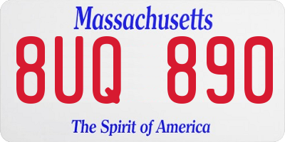 MA license plate 8UQ890