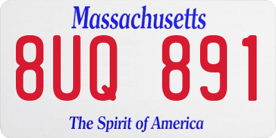 MA license plate 8UQ891
