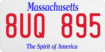 MA license plate 8UQ895
