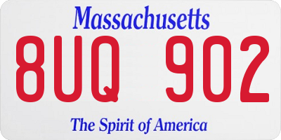 MA license plate 8UQ902