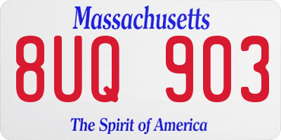 MA license plate 8UQ903