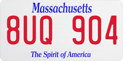 MA license plate 8UQ904