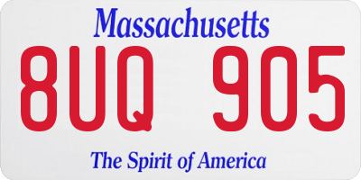 MA license plate 8UQ905
