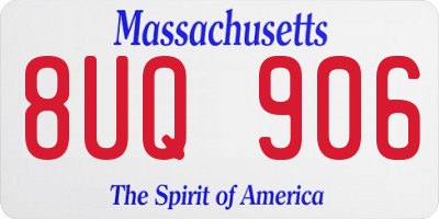 MA license plate 8UQ906