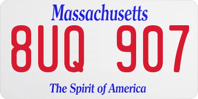 MA license plate 8UQ907