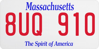 MA license plate 8UQ910
