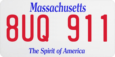 MA license plate 8UQ911