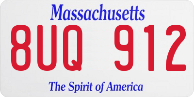 MA license plate 8UQ912