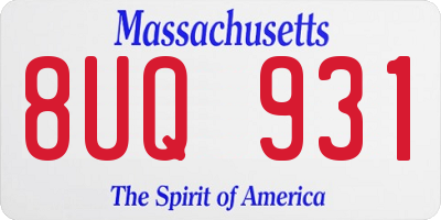MA license plate 8UQ931