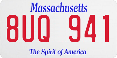 MA license plate 8UQ941
