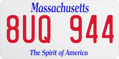 MA license plate 8UQ944