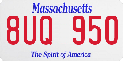 MA license plate 8UQ950