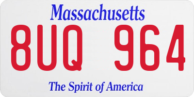 MA license plate 8UQ964