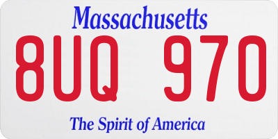 MA license plate 8UQ970