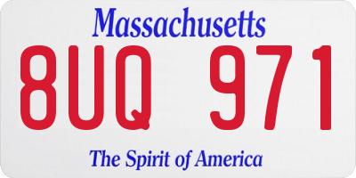 MA license plate 8UQ971