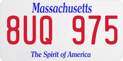 MA license plate 8UQ975