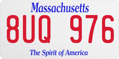 MA license plate 8UQ976