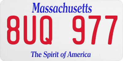 MA license plate 8UQ977