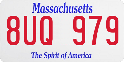 MA license plate 8UQ979