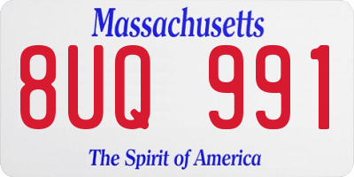 MA license plate 8UQ991