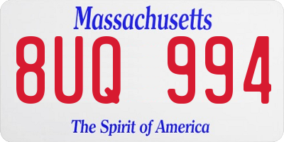 MA license plate 8UQ994