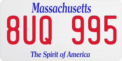 MA license plate 8UQ995