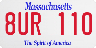 MA license plate 8UR110
