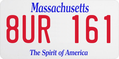 MA license plate 8UR161