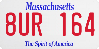 MA license plate 8UR164