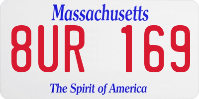 MA license plate 8UR169