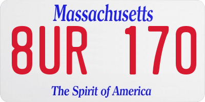 MA license plate 8UR170