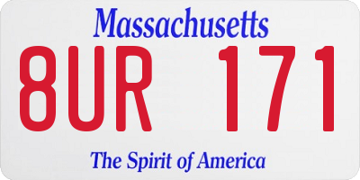 MA license plate 8UR171