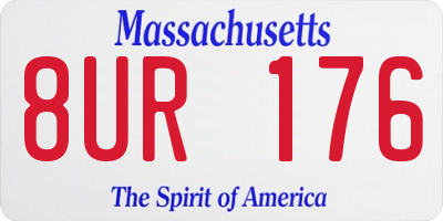 MA license plate 8UR176