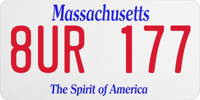 MA license plate 8UR177