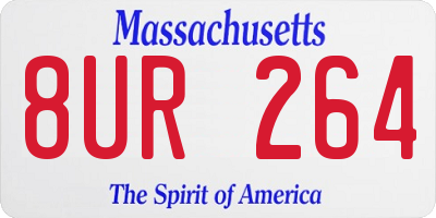 MA license plate 8UR264