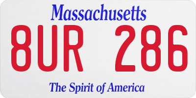 MA license plate 8UR286