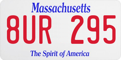 MA license plate 8UR295