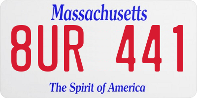 MA license plate 8UR441