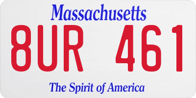 MA license plate 8UR461