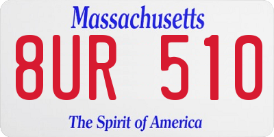 MA license plate 8UR510