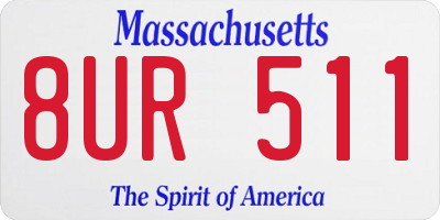 MA license plate 8UR511