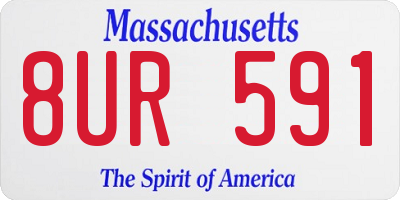 MA license plate 8UR591