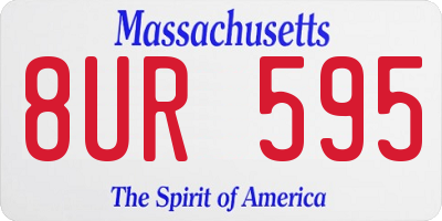 MA license plate 8UR595