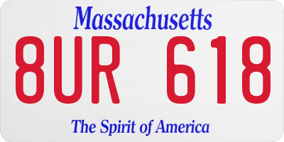 MA license plate 8UR618