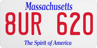 MA license plate 8UR620