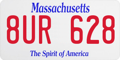 MA license plate 8UR628