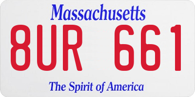 MA license plate 8UR661