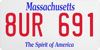 MA license plate 8UR691