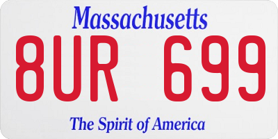 MA license plate 8UR699