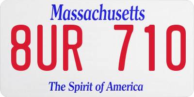 MA license plate 8UR710